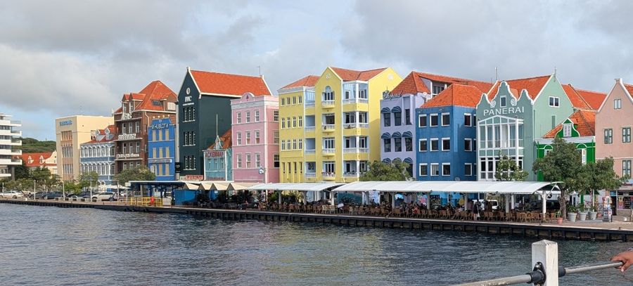 Colorful Dutch colonial buildings along the Willemstad waterfront